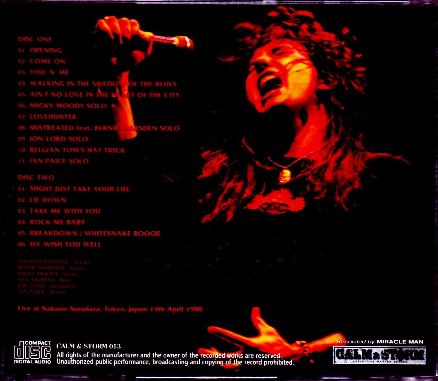 Whitesnake/Tokyo,Japan 4.14.1980