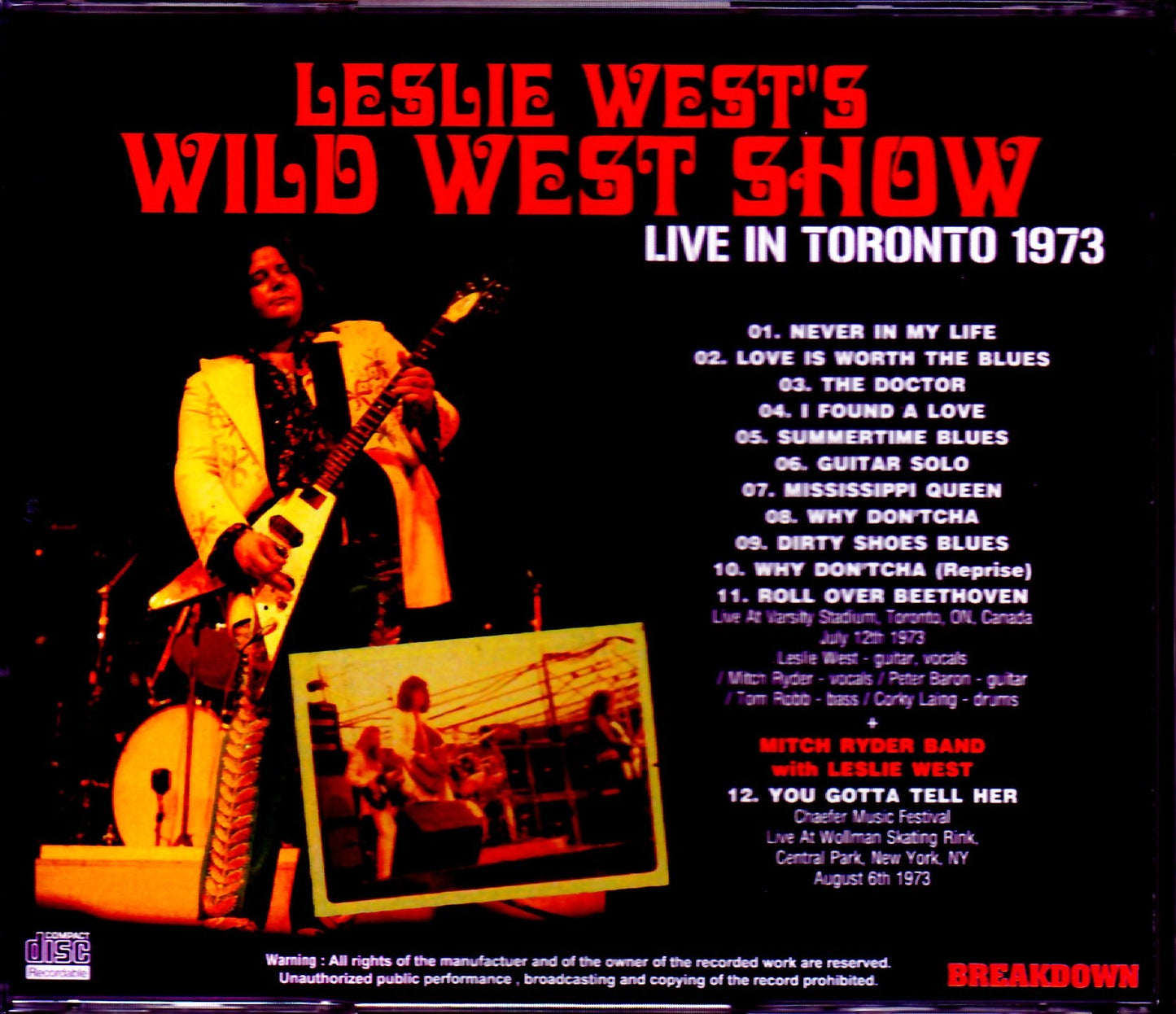 Leslie West's Wild West Show/Canada 1973 & more