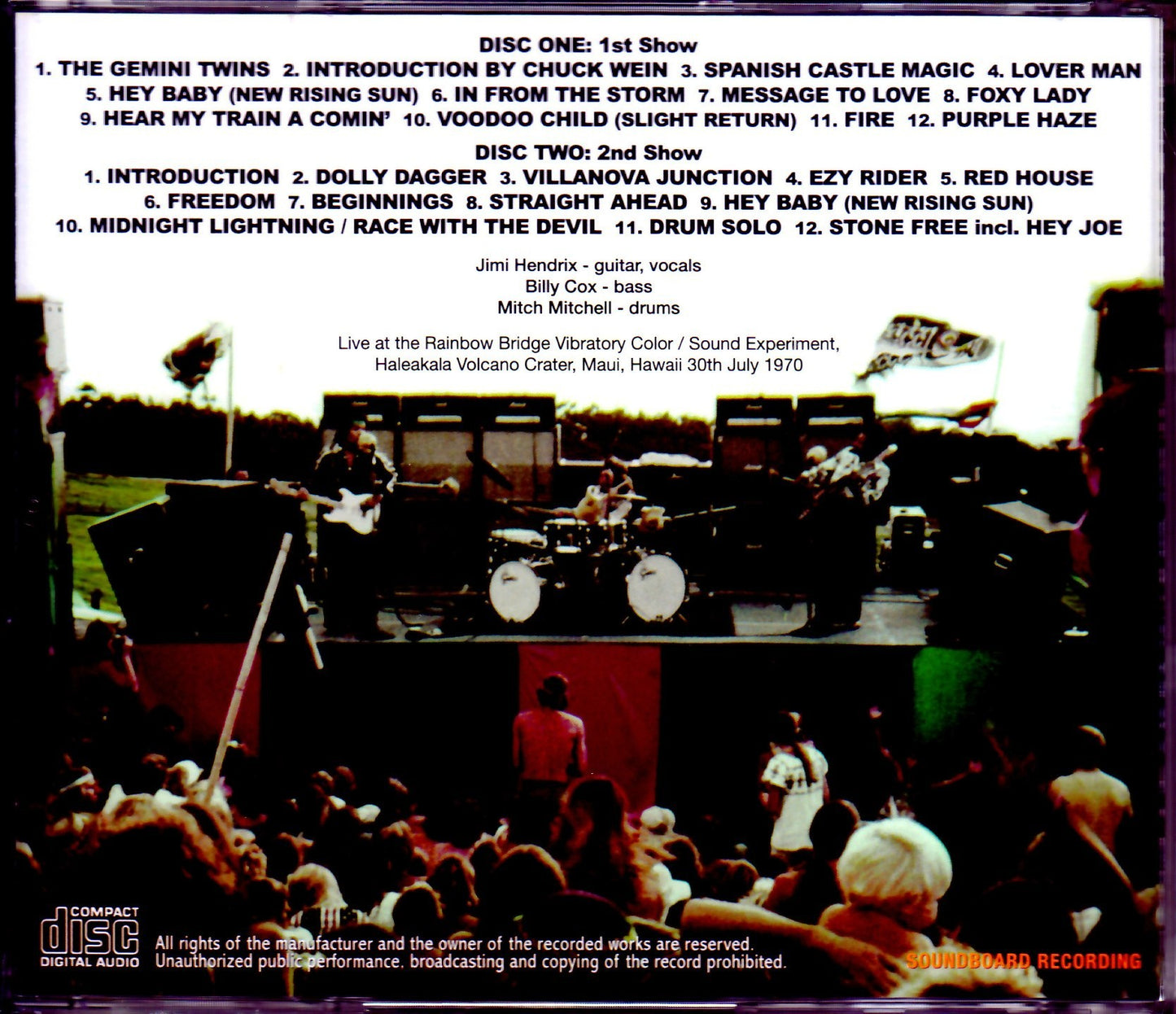 Jimi Hendrix/Hawaii, USA 1970 Upgrade