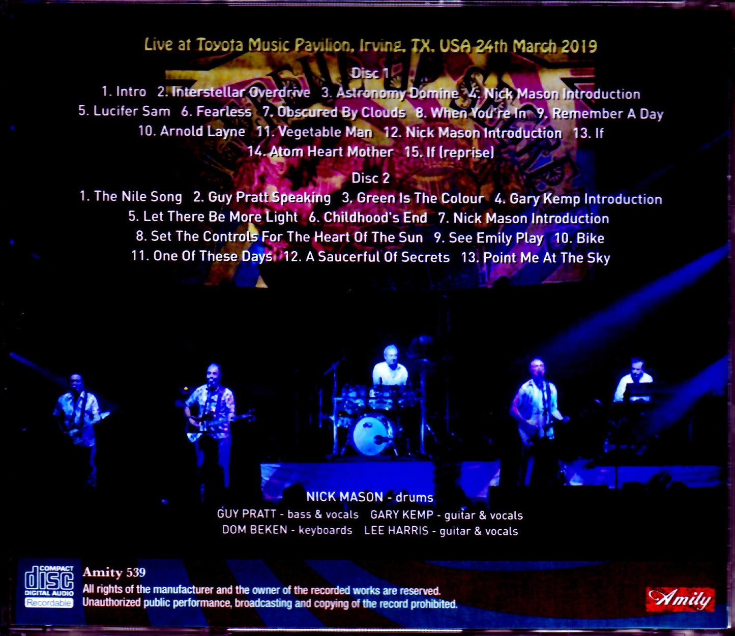 Nick Mason's Saucerful of Secrets/TX,USA 2019