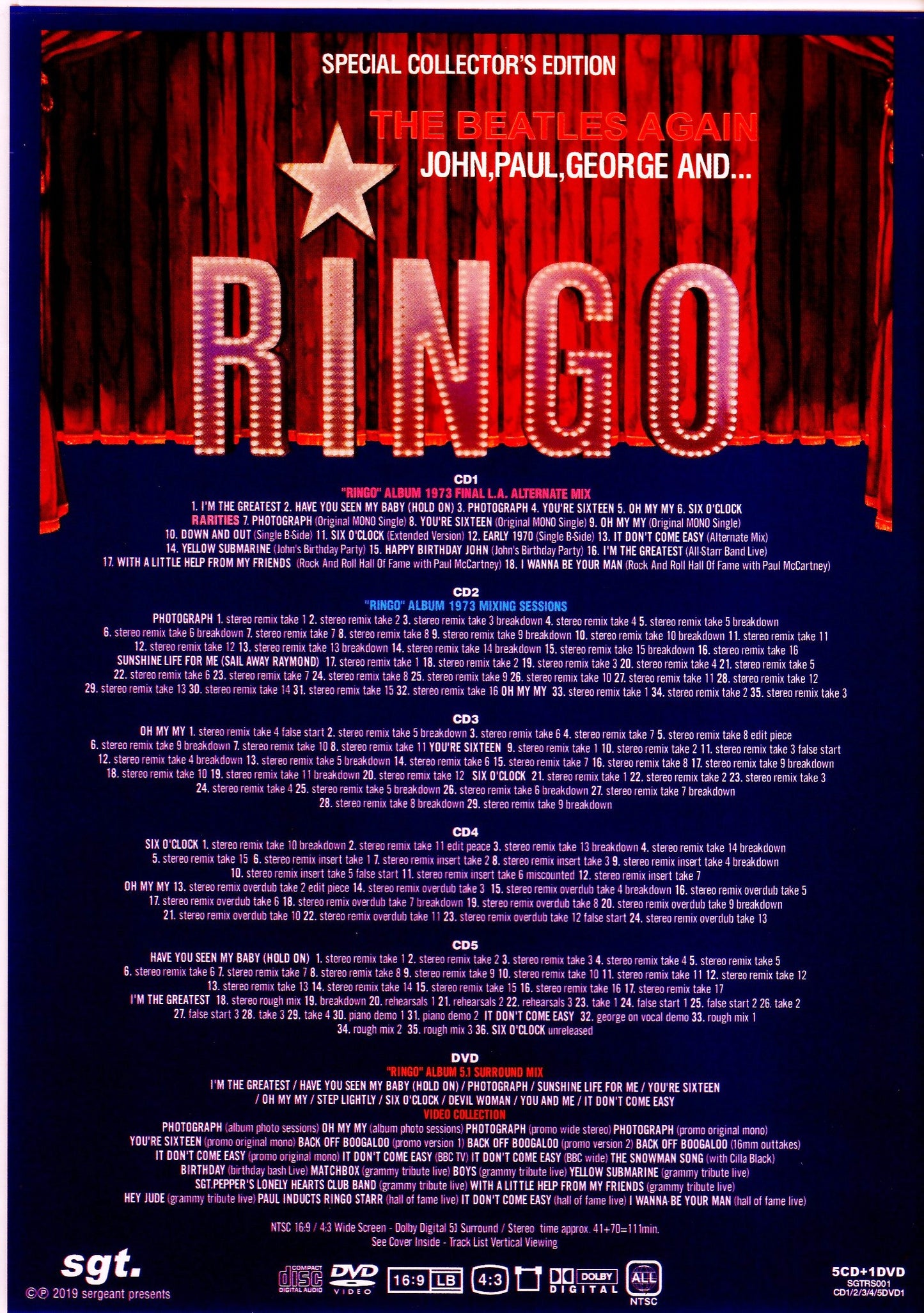 Ringo Starr/John,Paul,George and... Ringo Alternate Mix and Rarities Complete Mixing Sessions