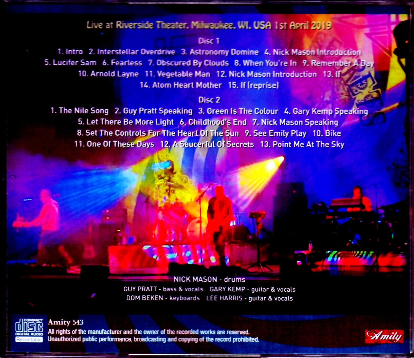Nick Mason's Saucerful of Secrets/WI,USA 2019
