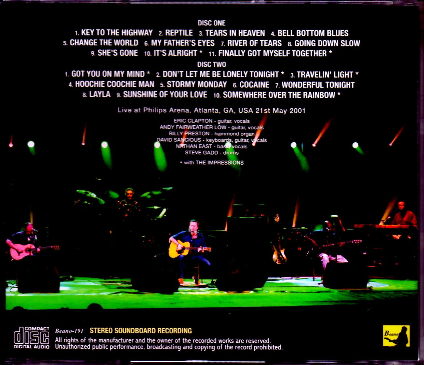 Eric Clapton/GA,USA 2001 Upgrade