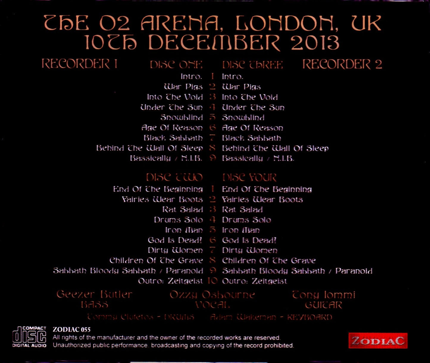 Black Sabbath/London,UK 2013 2 Source Ver.