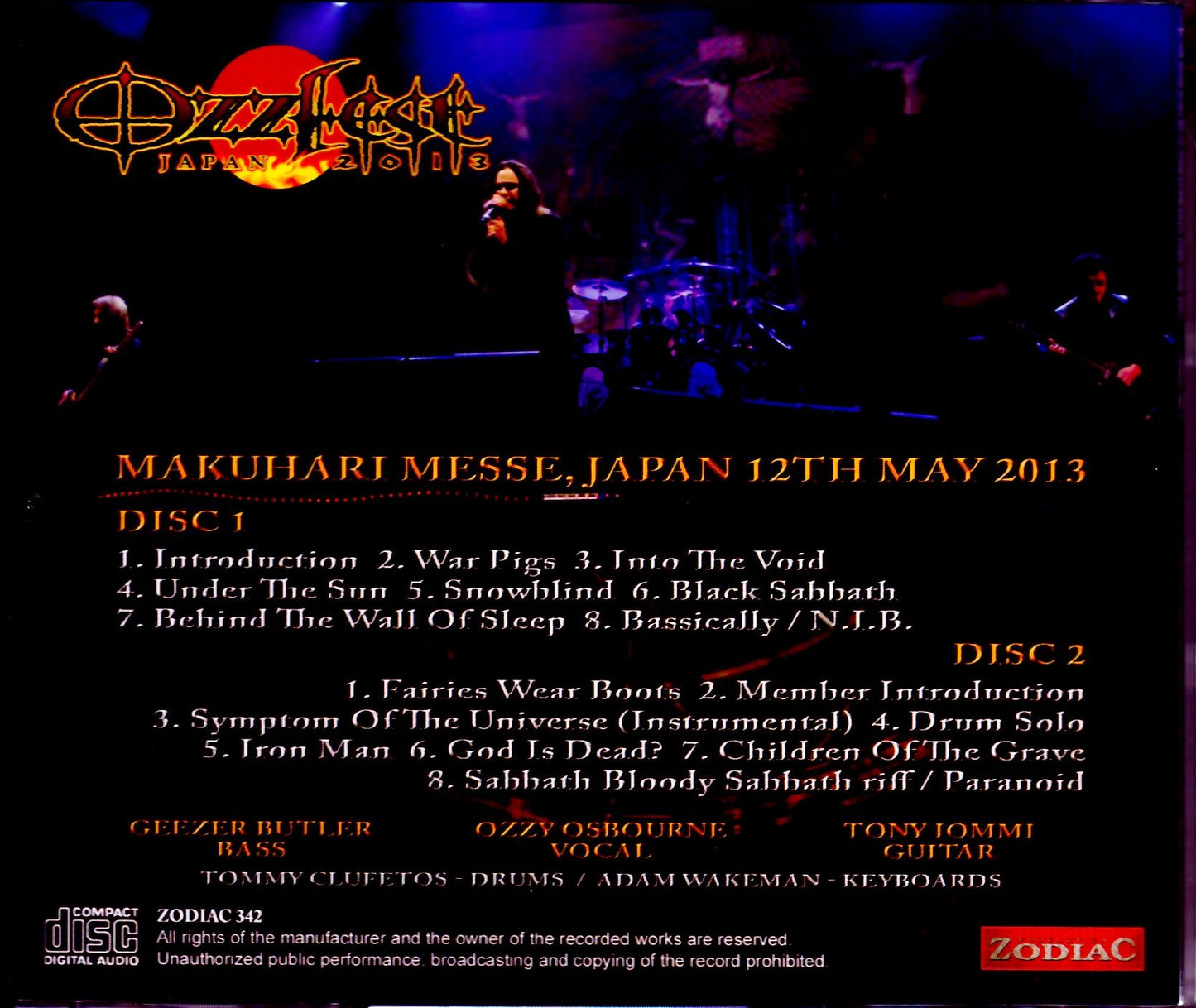 Black Sabbath/Chiba,Japan 2013 Upgrade