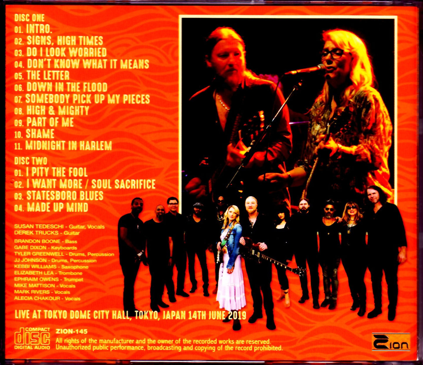Tedeschi Trucks Band/Tokyo,Japan 6.14.2019 Upgrade