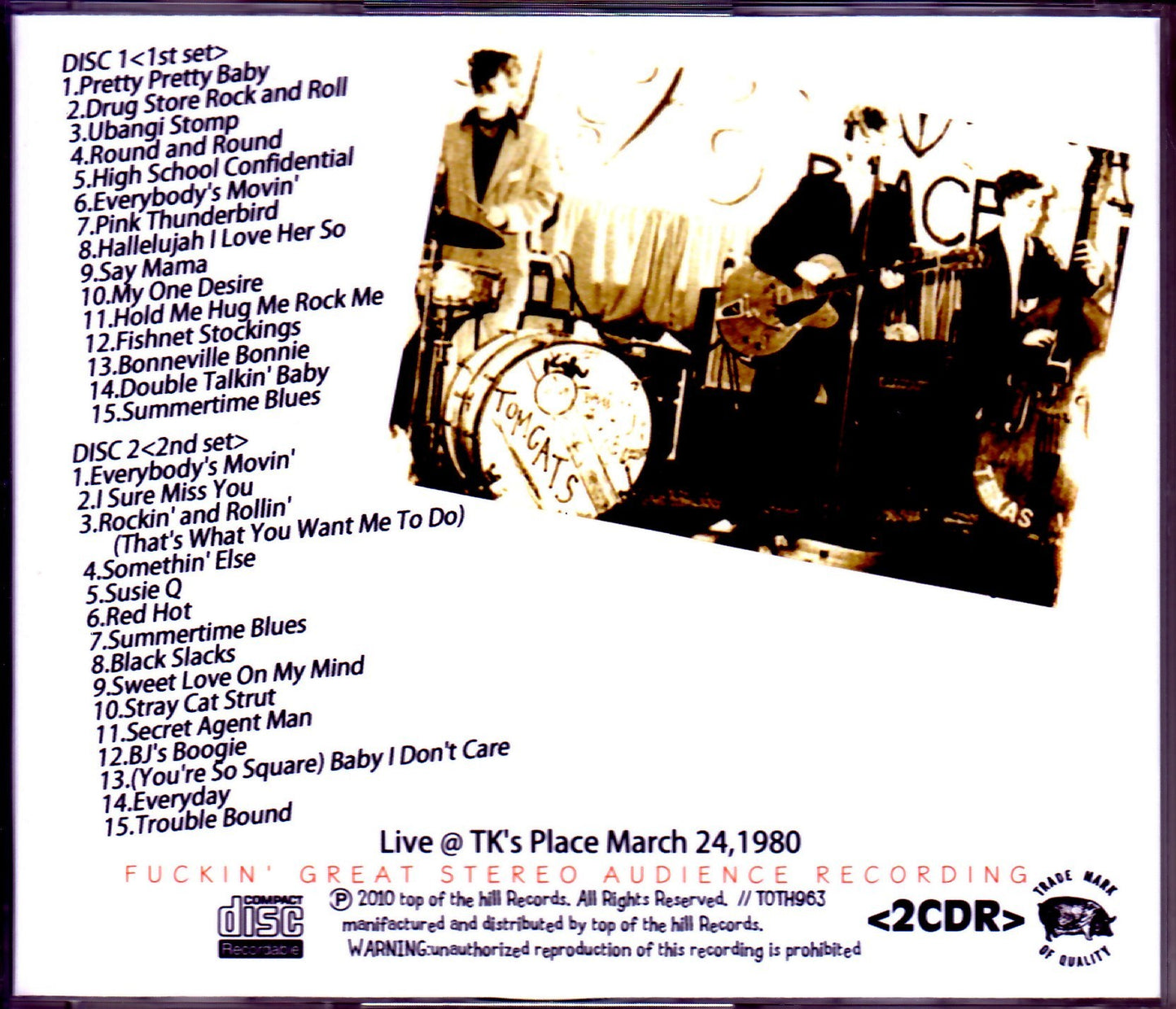 Brian Setzer & Tomcats/TK's 3.24.1980