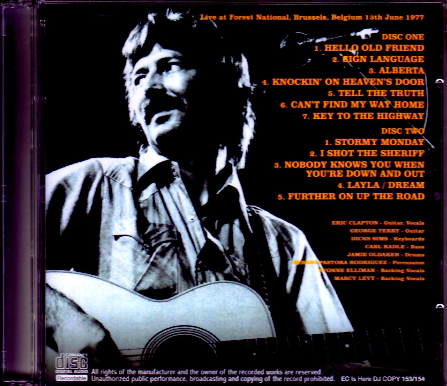 Eric Clapton/Belgium 1977
