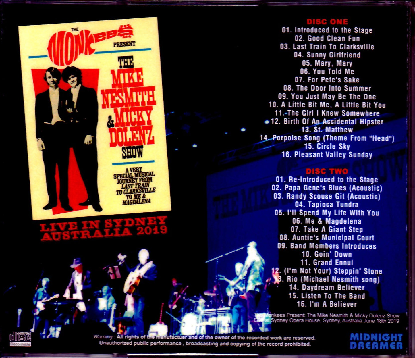 Monkees Mike Nesmith,Micky Dolenz/Australia 2019