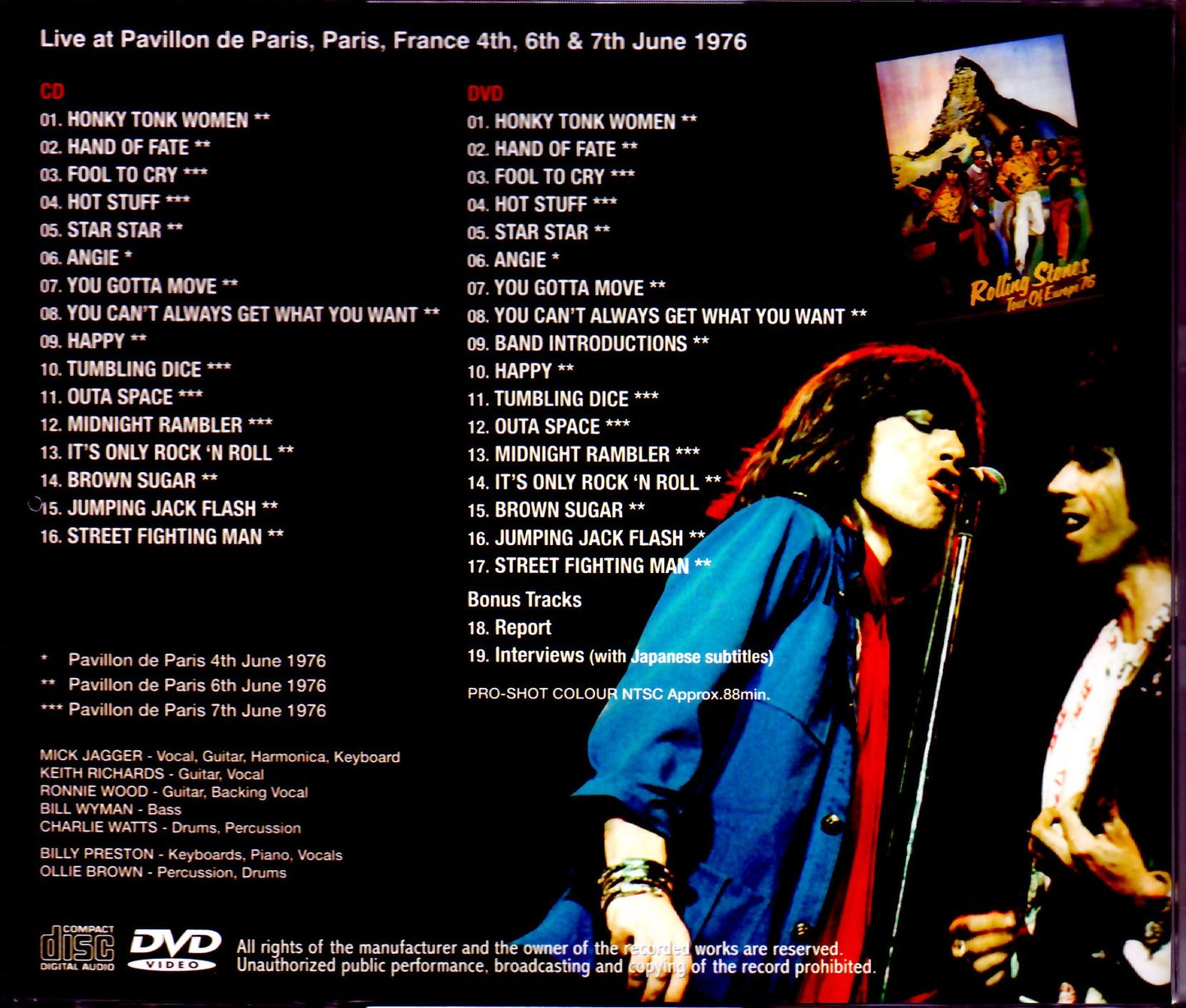 Rolling Stones/France 1976 S & V Upgrade