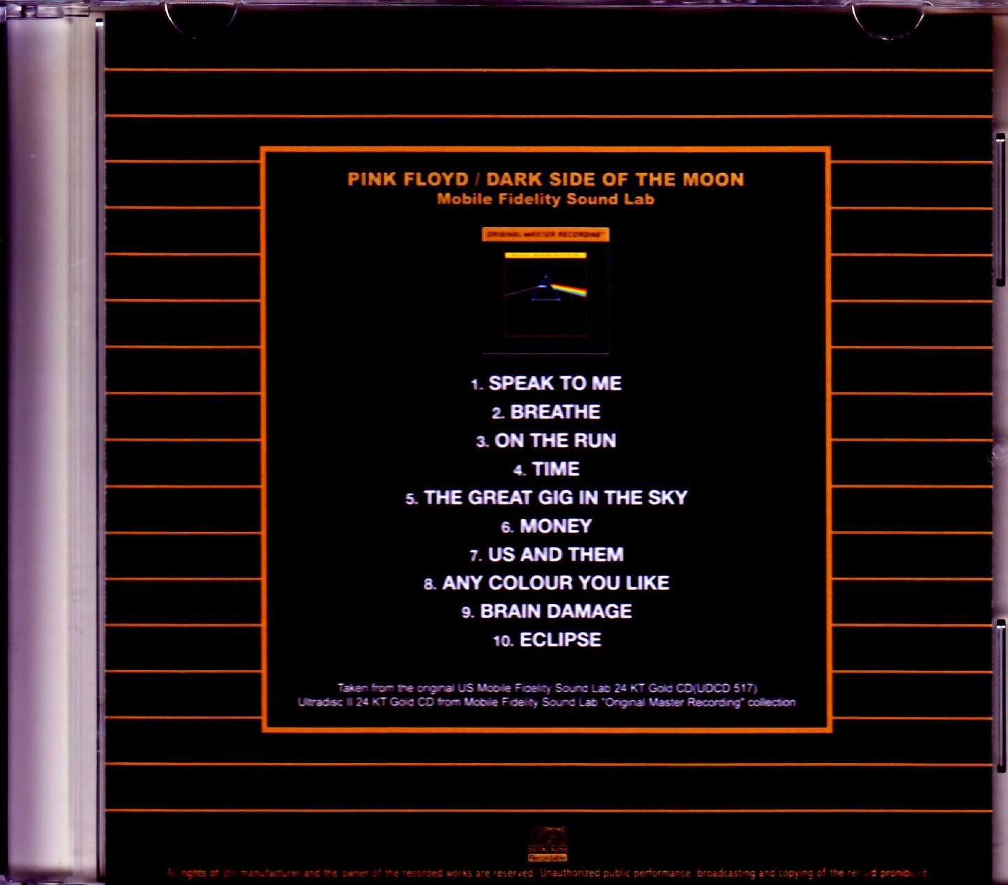 Pink Floyd/Dark Side of the Moon Mobile Fidelity Sound