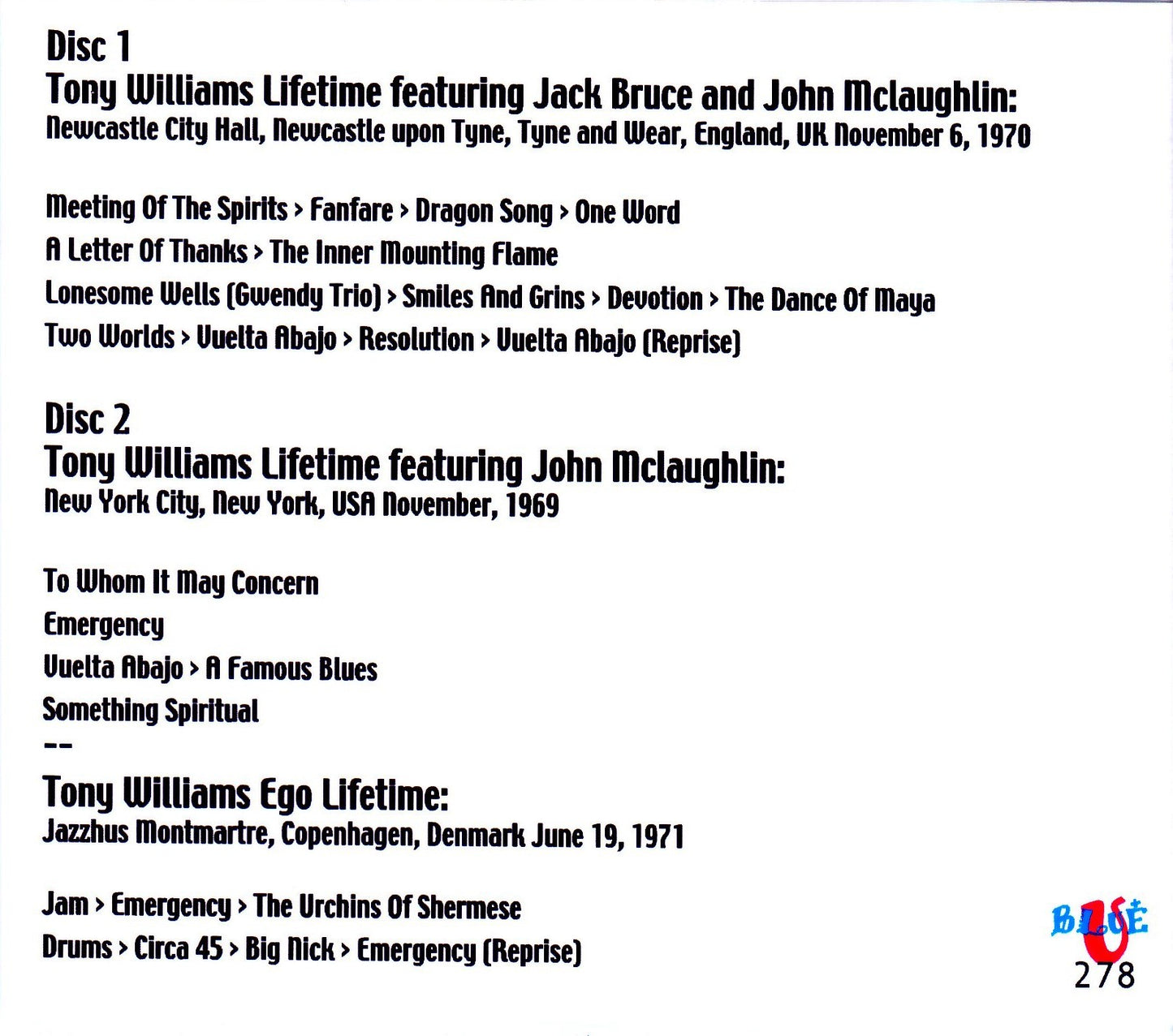 Tony Williams Lifetime/Live Collection 1969-1970