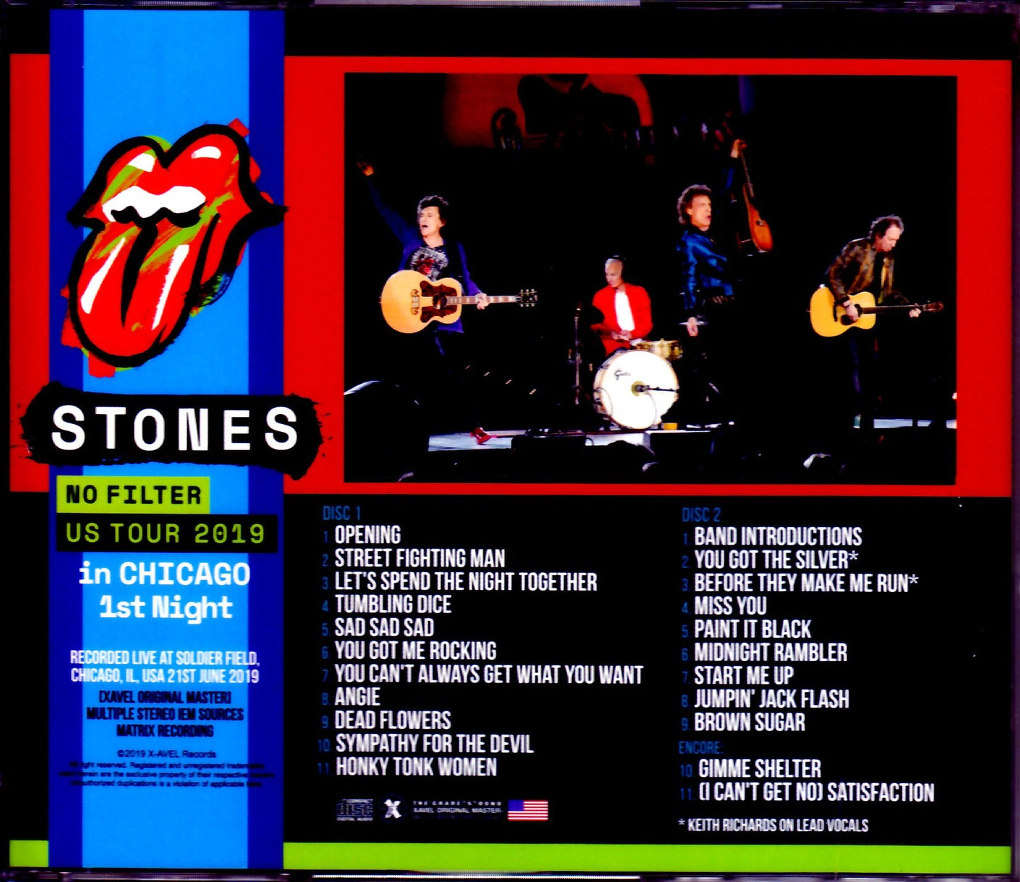 Rolling Stones/IL,USA 6.21.2019 IEM Matrix Ver.