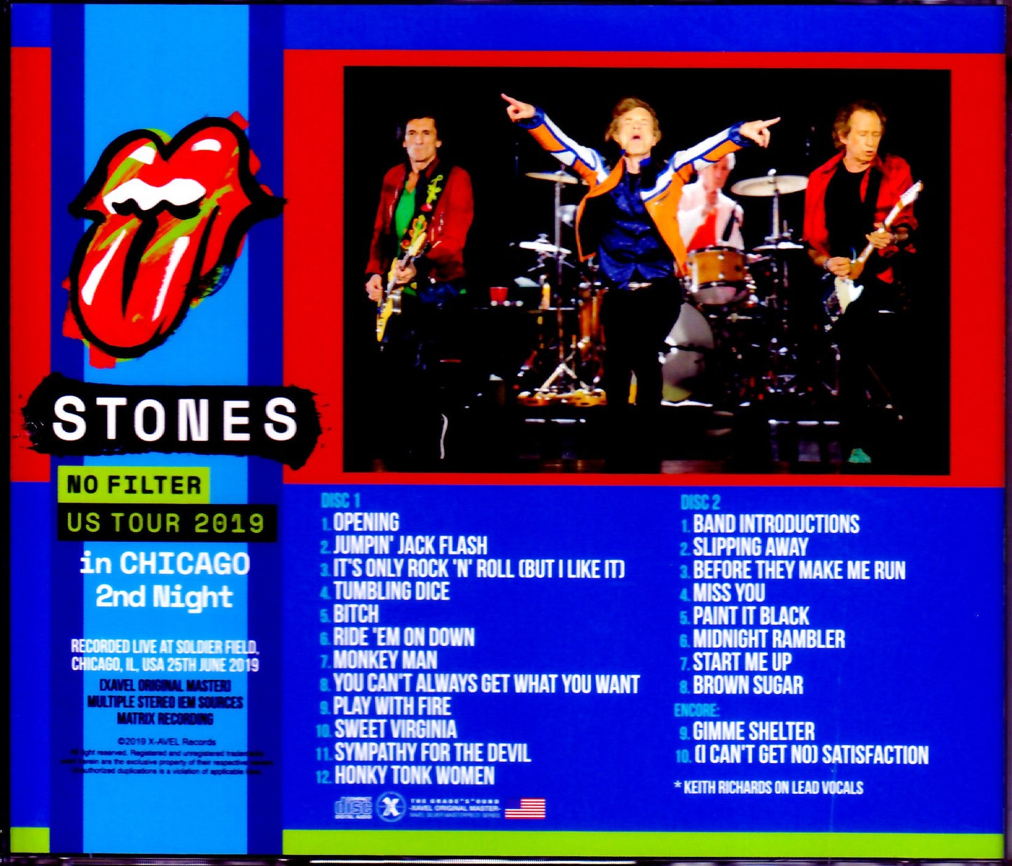 Rolling Stones/IL,USA 6.25.2019 IEM Matrix Ver.