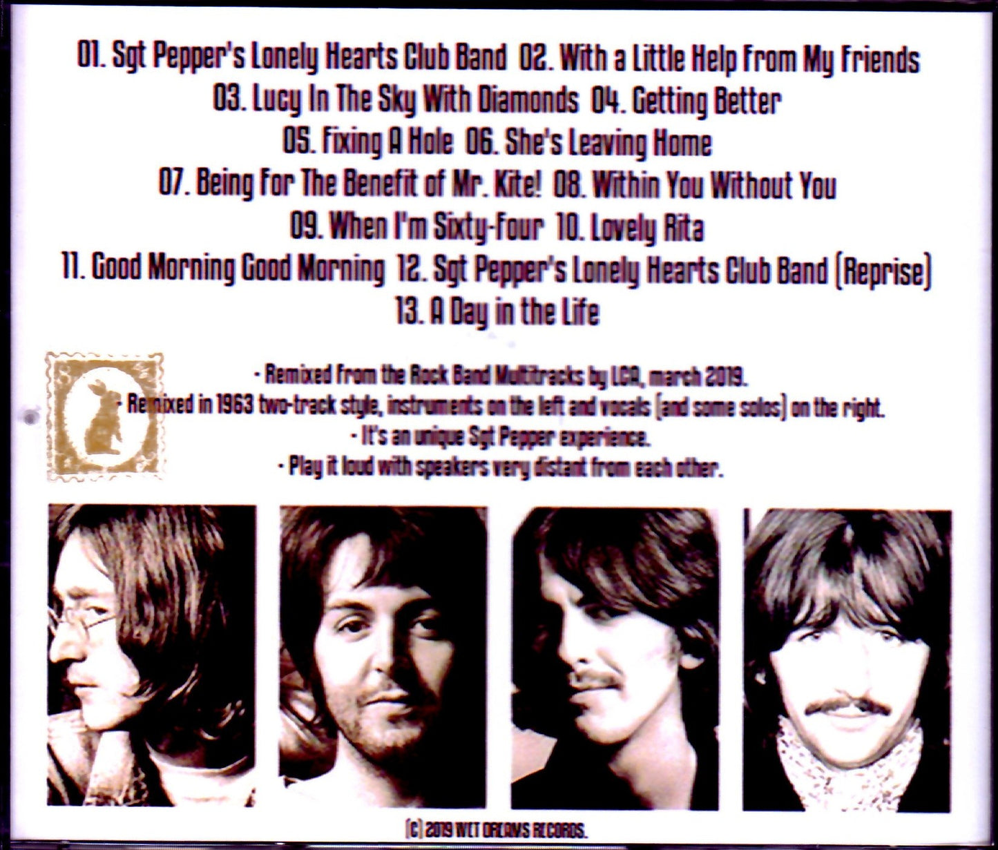 Beatles/Sgt.Pepper's Lonely Hearts Club Band Remixed in '63 Style