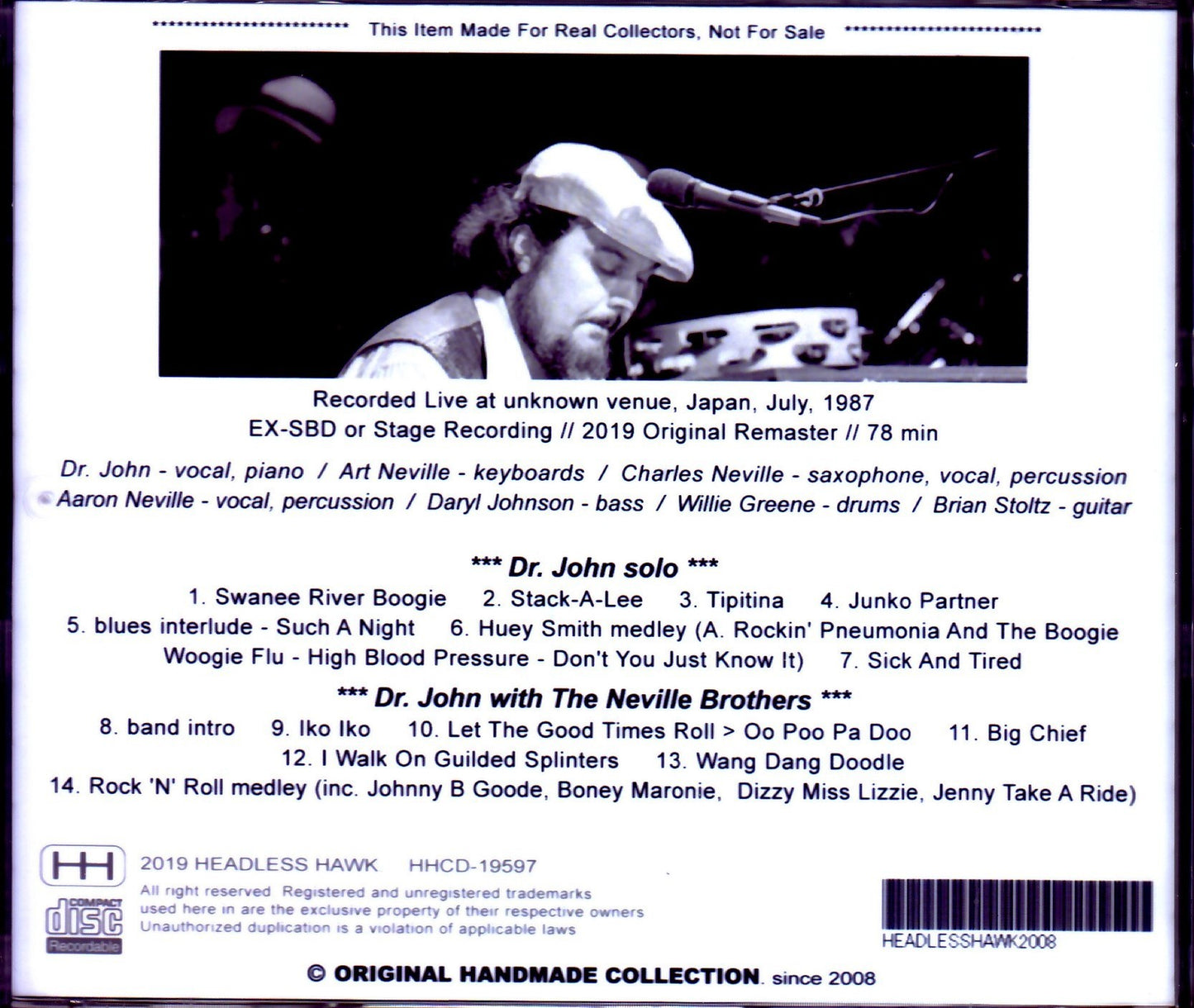 Dr. John,Neville Brothers/Tokyo,Japan 1987