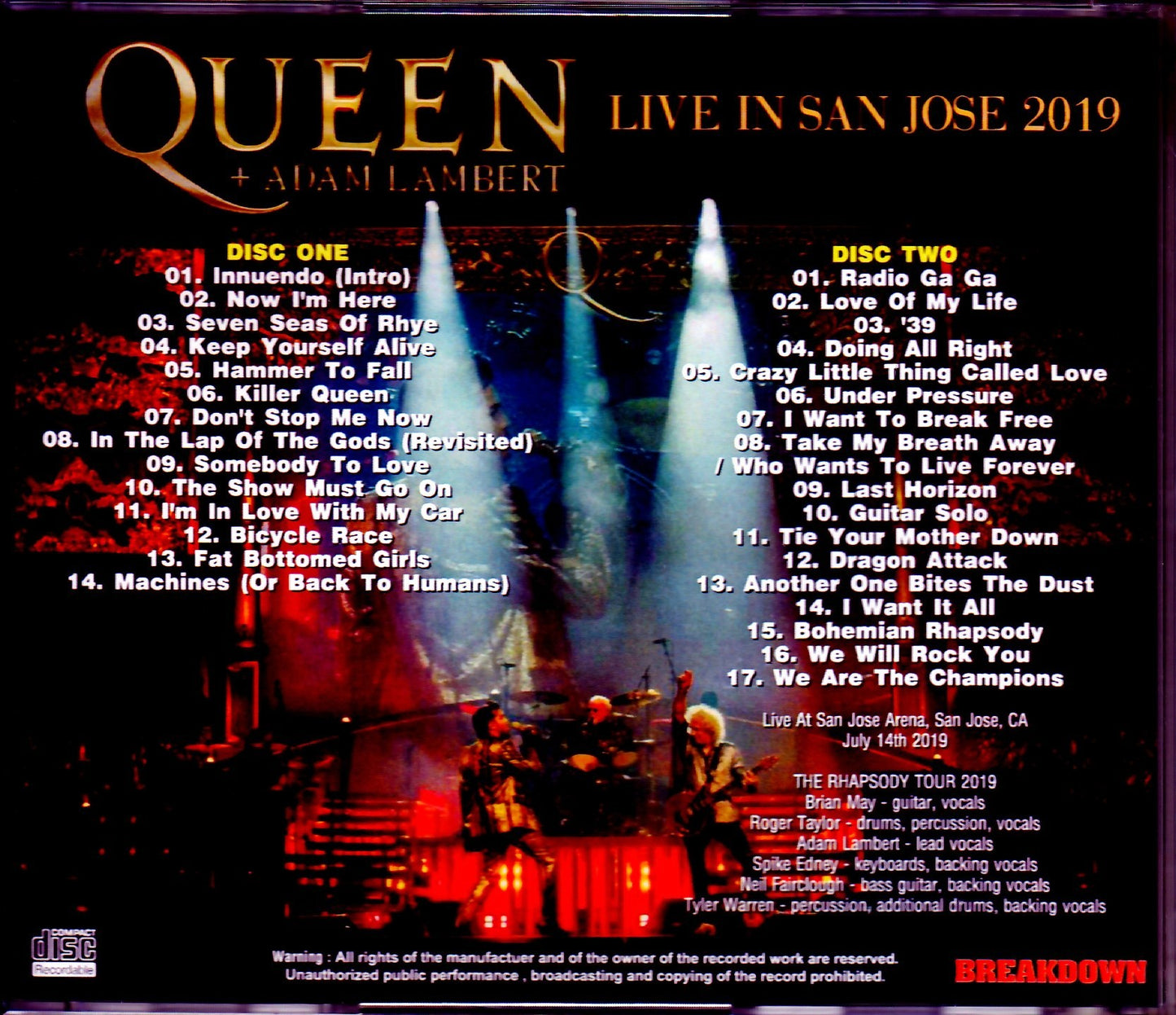 Queen,Adam Lambert/CA,USA 2019