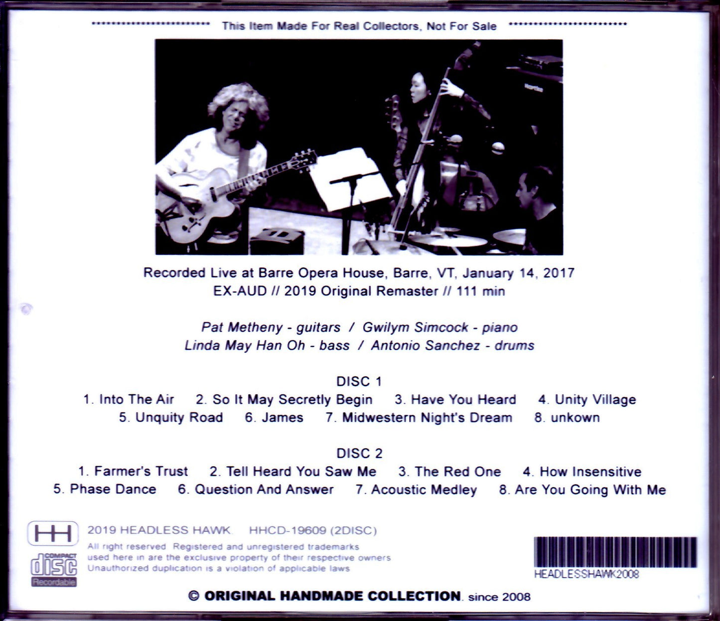 Pat Metheny Quartet/VT,USA 2017