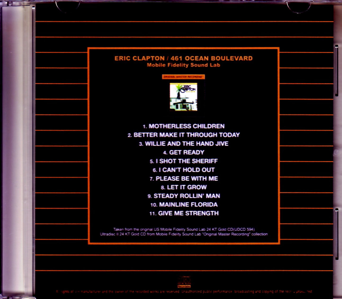 Eric Clapton/461 Ocean Boulevard Original US Mobile Fidelity Sound Lab
