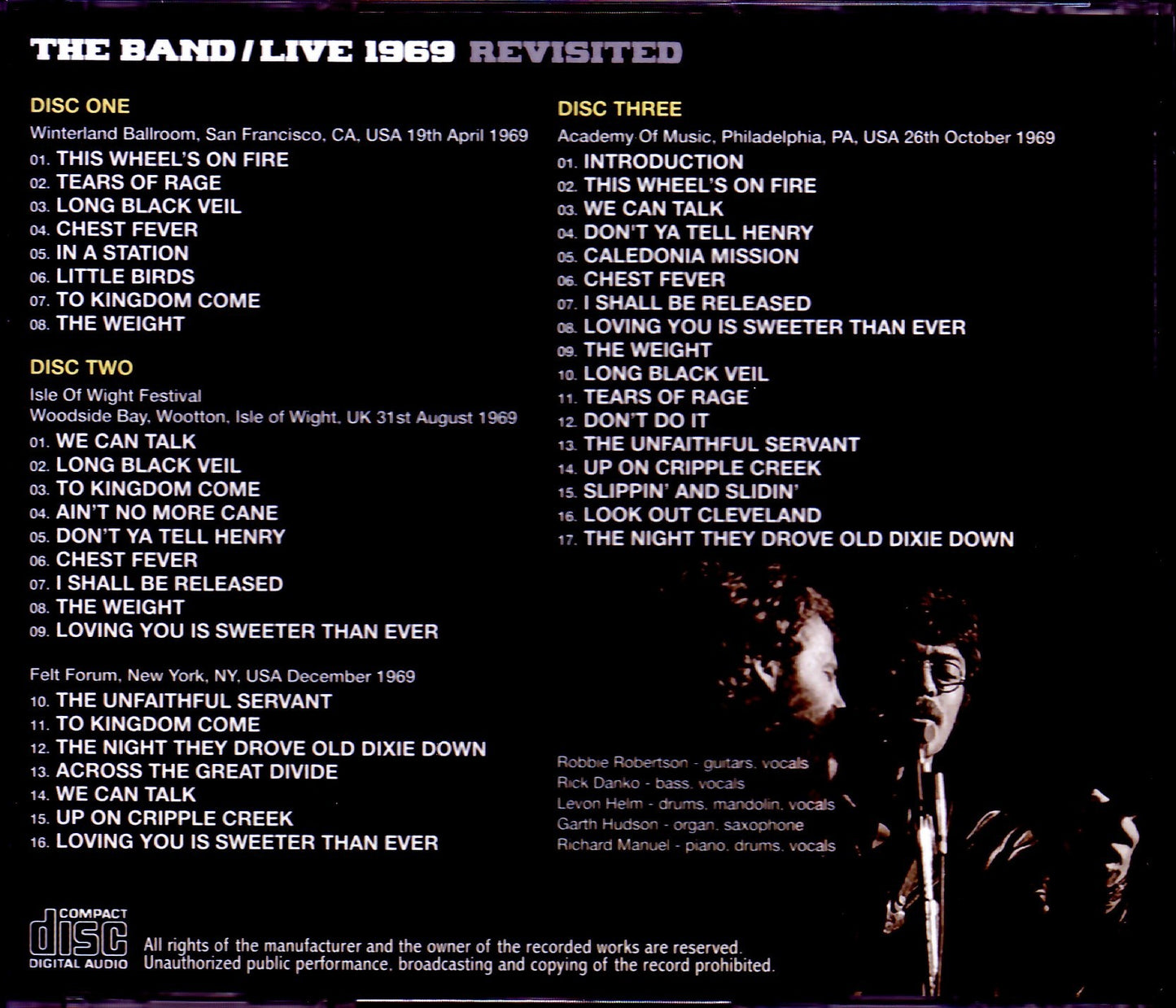 The Band/Live Compilation 1969 Upgrade