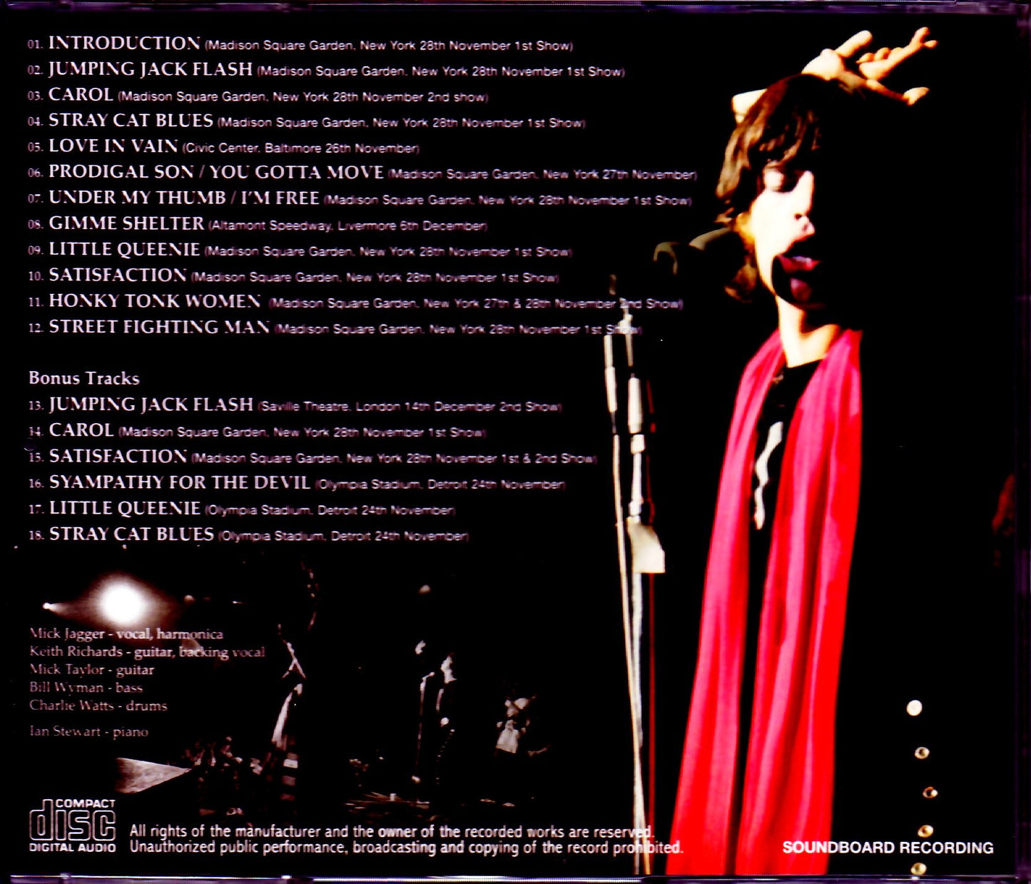 Rolling Stones/Tour 1969 SBD Collection