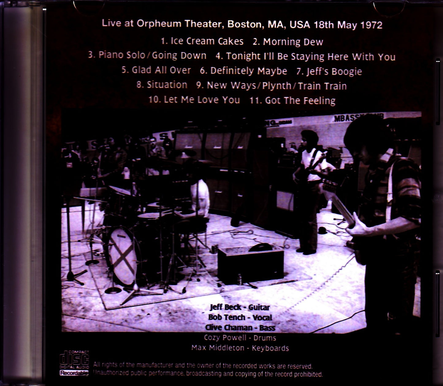 Jeff Beck Group/MA, USA 1972