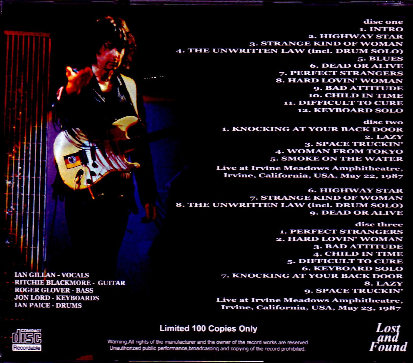 Deep Purple/CA, USA 1987 2 Days