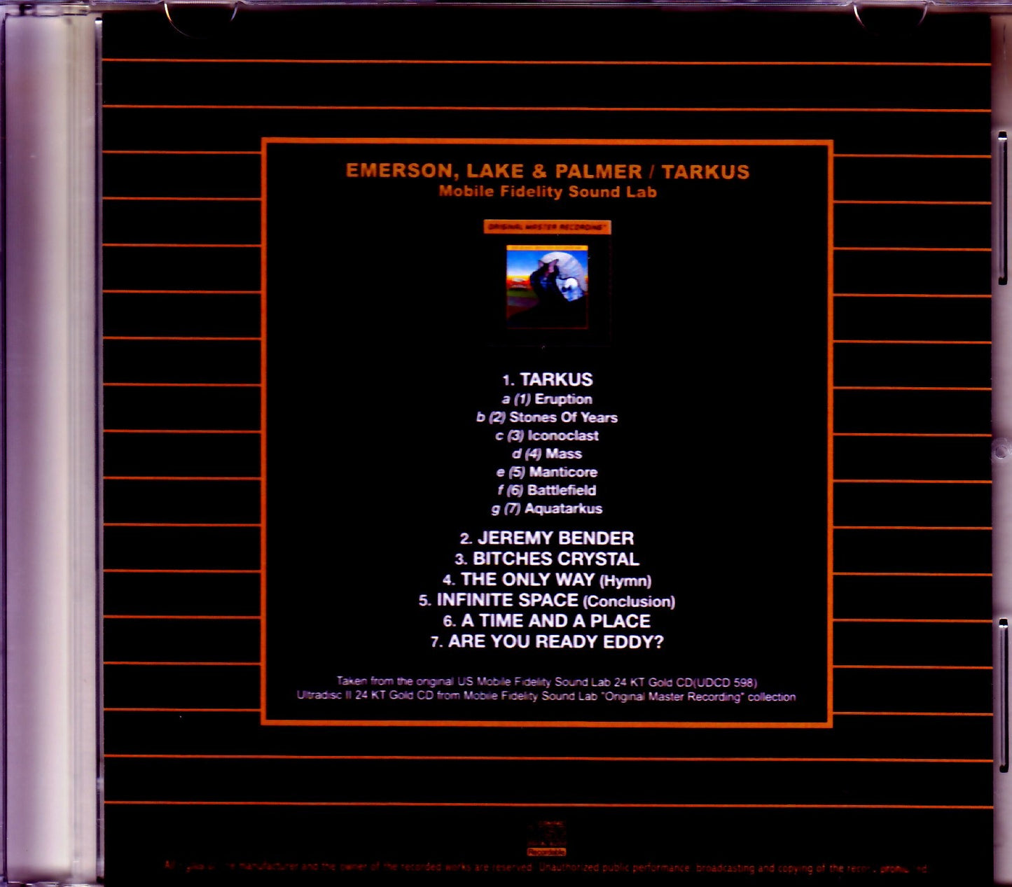 EL & P Emerson,Lake & Palmer/Tarkus Original US Mobile Fidelity Sound Lab