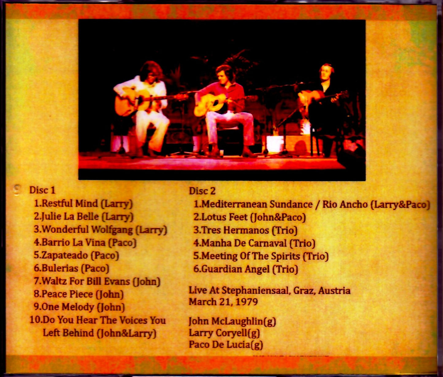 John McLaughlin, Larry Coryell, Paco de Lucia/Austria 1979