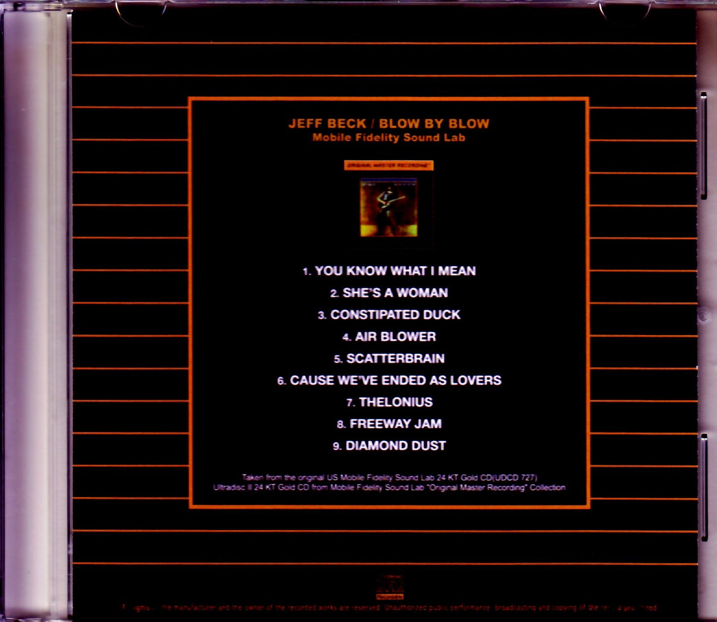 Jeff Beck/Blow by Blow Original US Mobile Fidelity Sound Lab