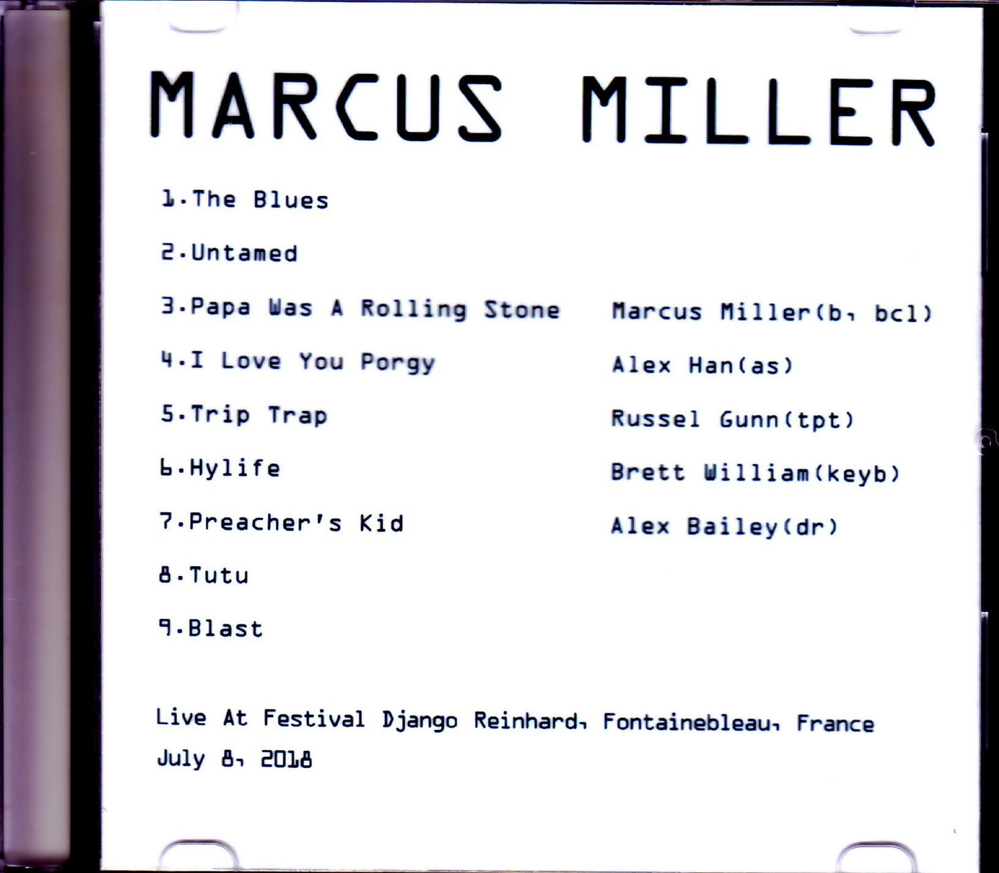 Marcus Miller/France 2018