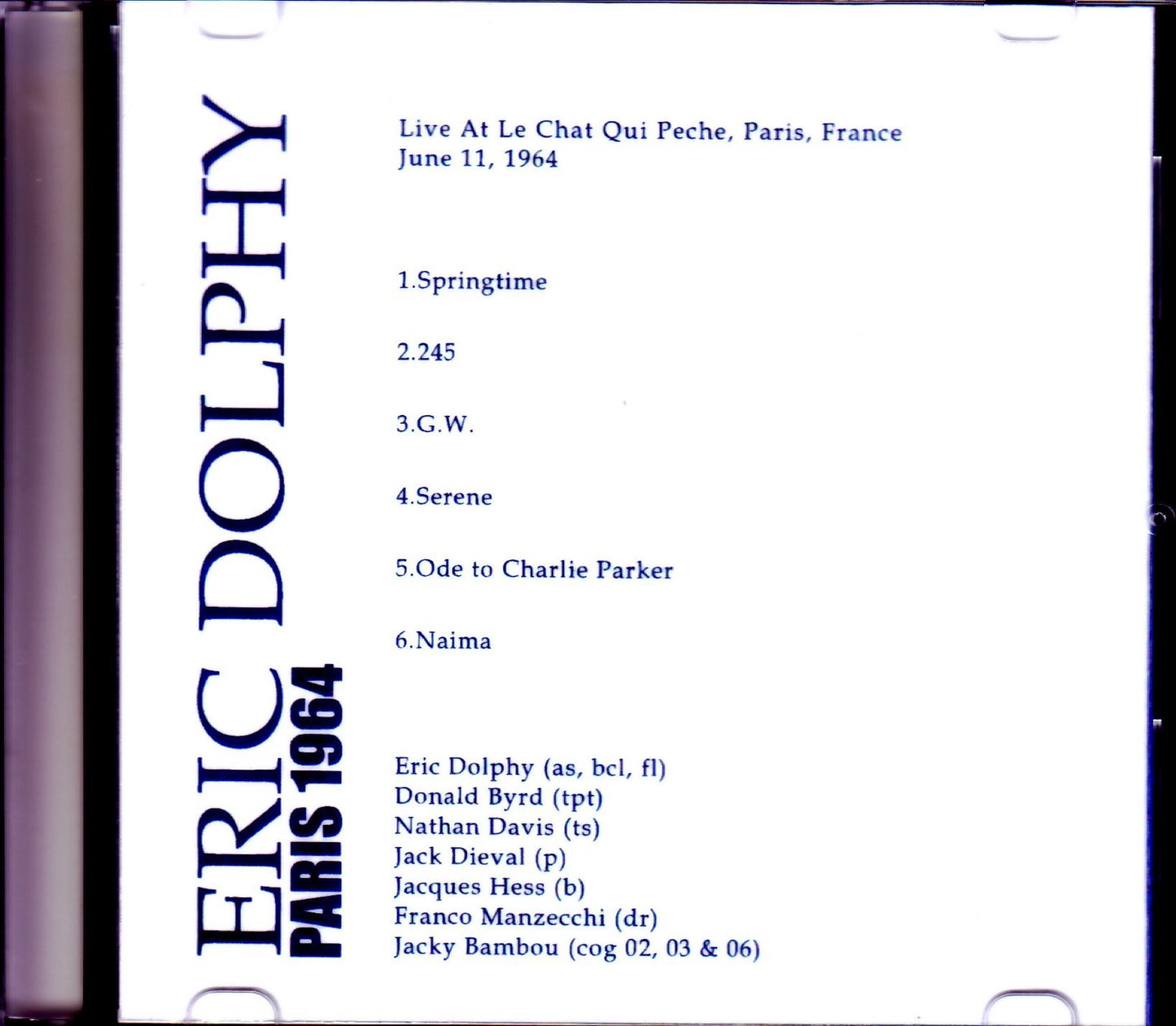 Eric Dolphy/France 1964