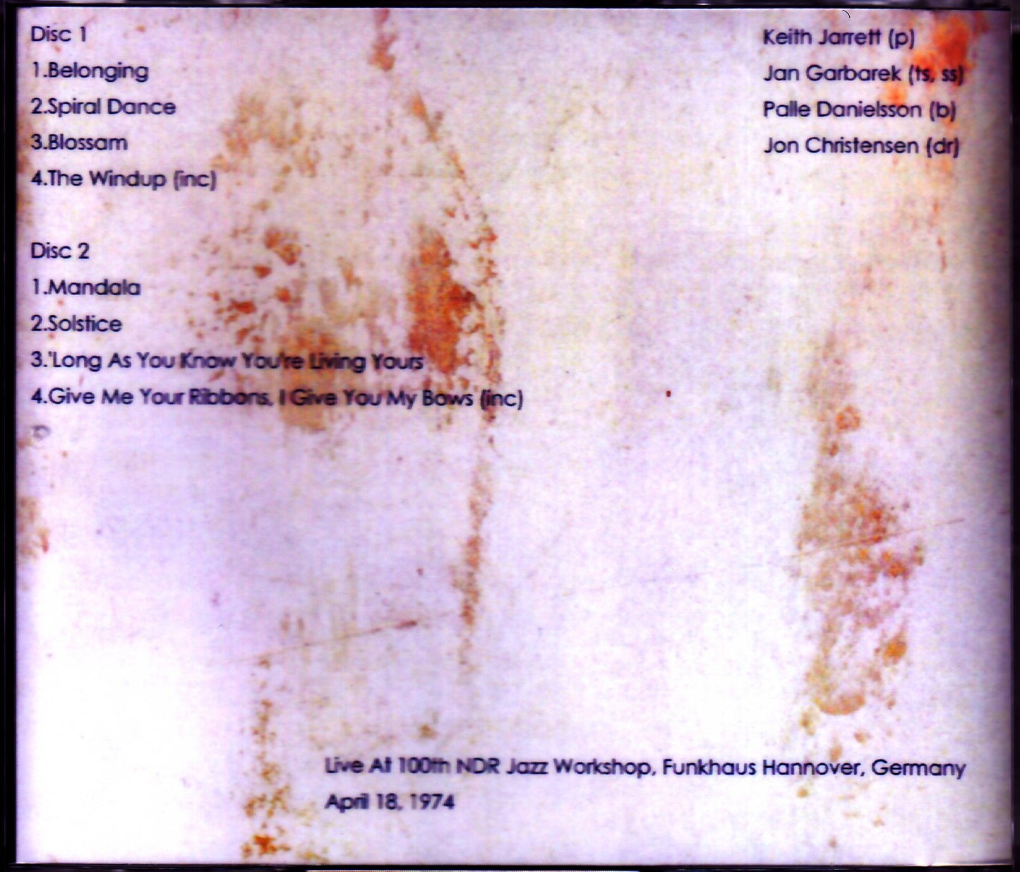Keith Jarrett/Germany 1974