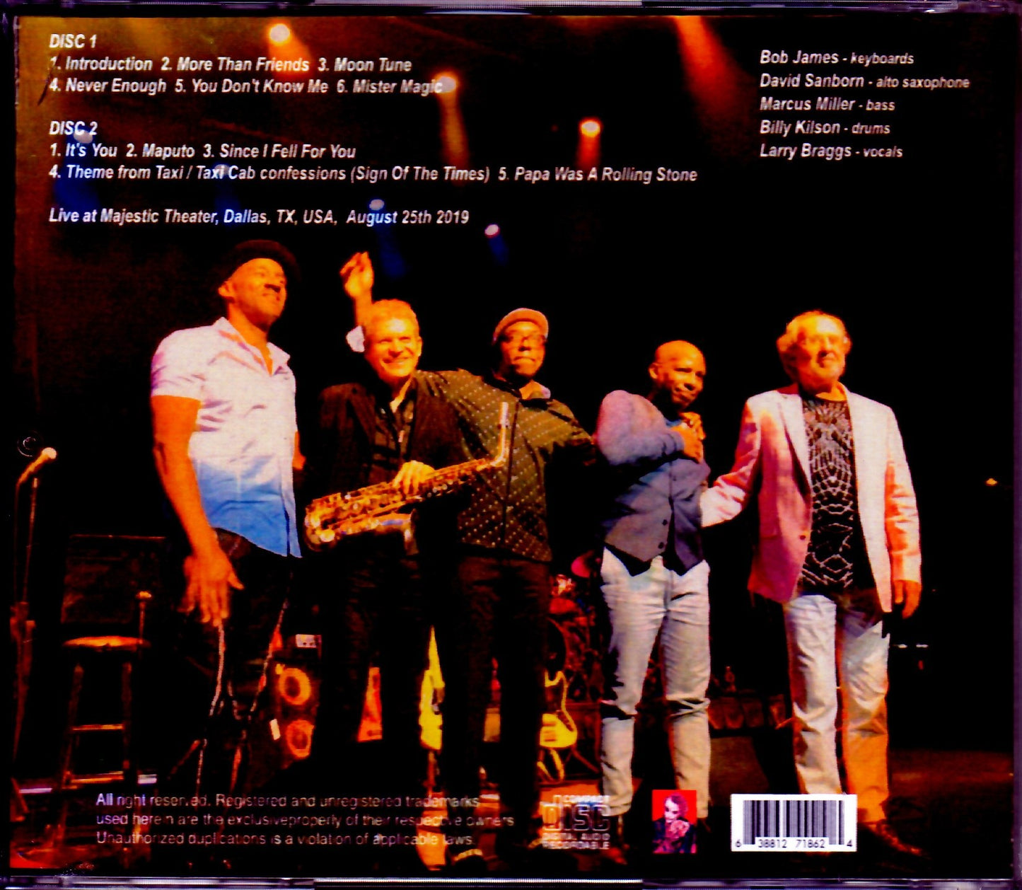 Bob James,David Sanborn,Marcus Miller/TX,USA 2019