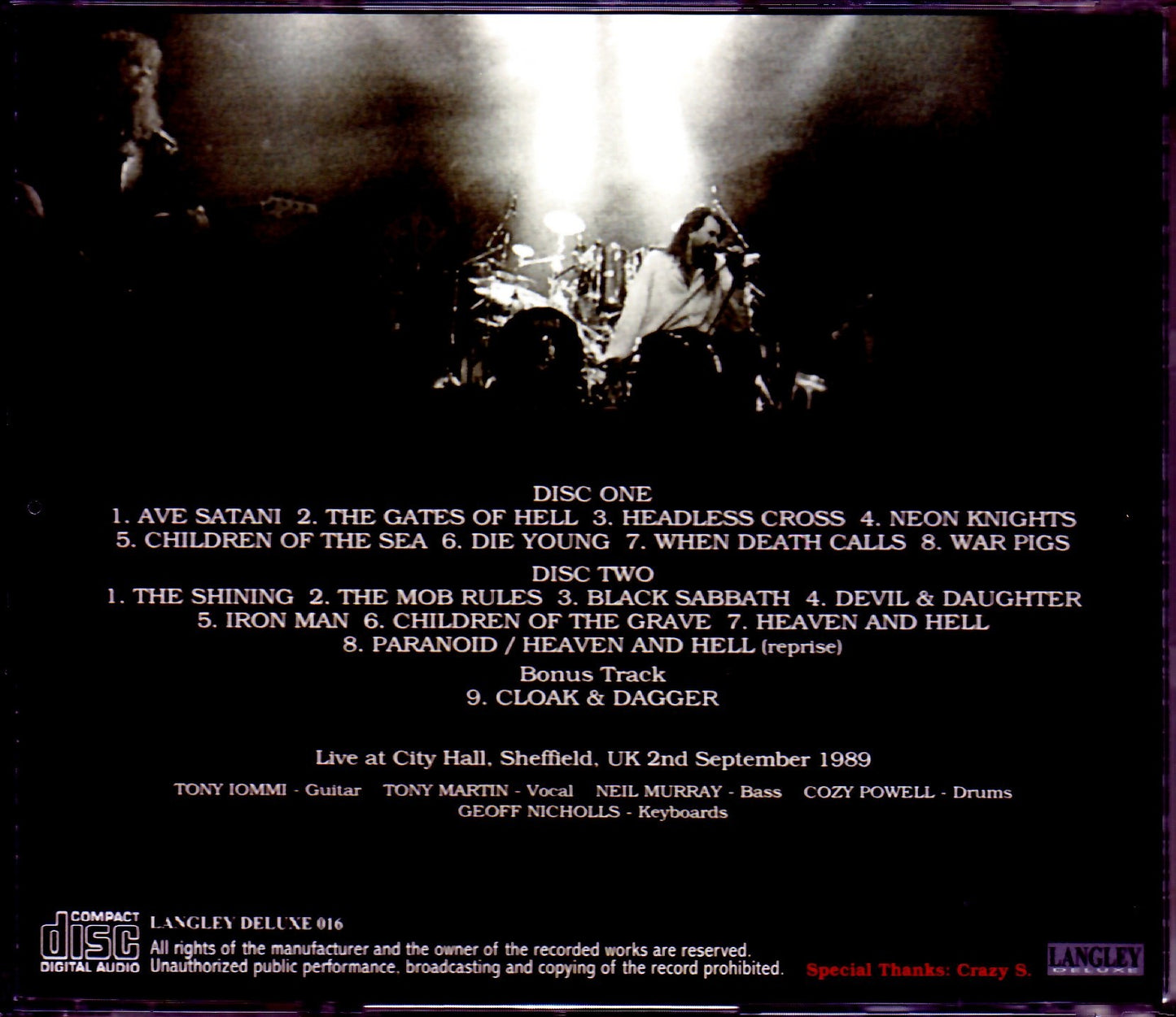 Black Sabbath/UK 9.2.1989