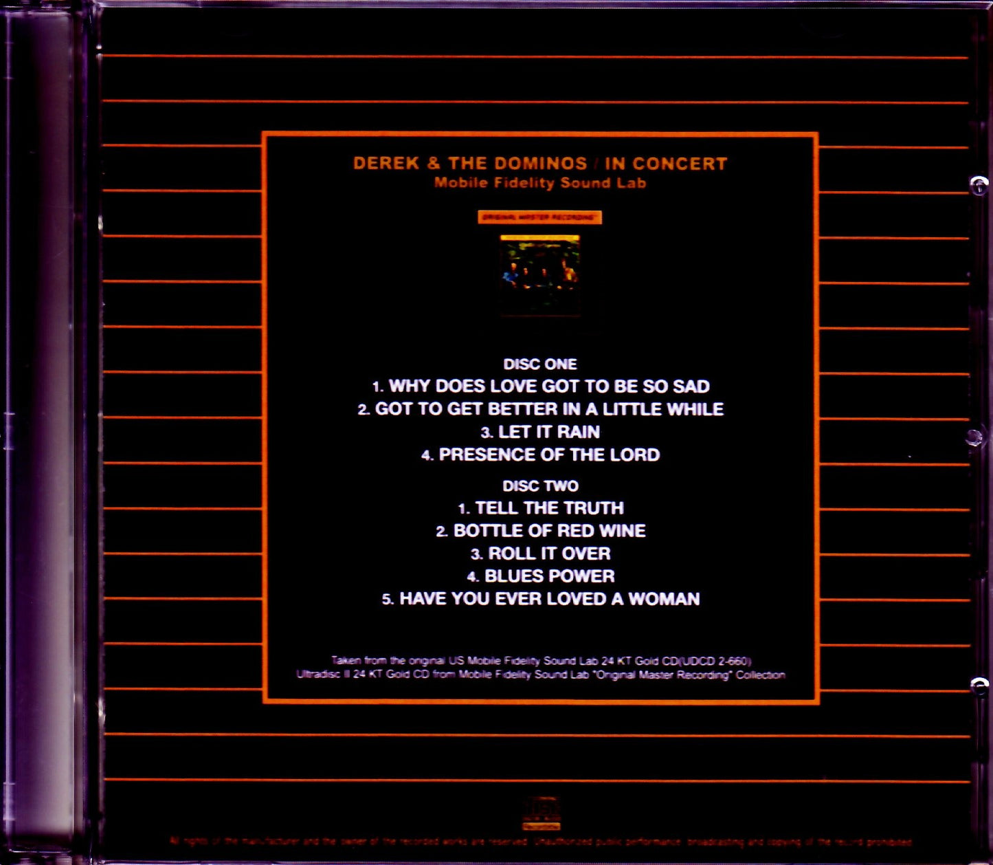 Derek and the Dominos/In Concert Original US Mobile Fidelity Sound Lab