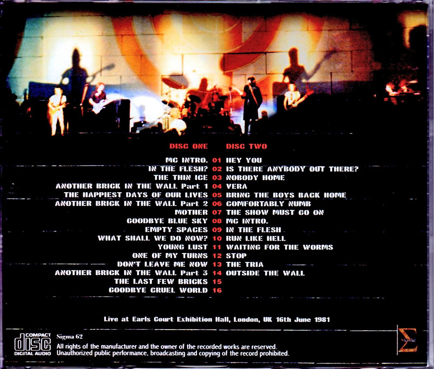 Pink Floyd/London,UK 6.16.1981