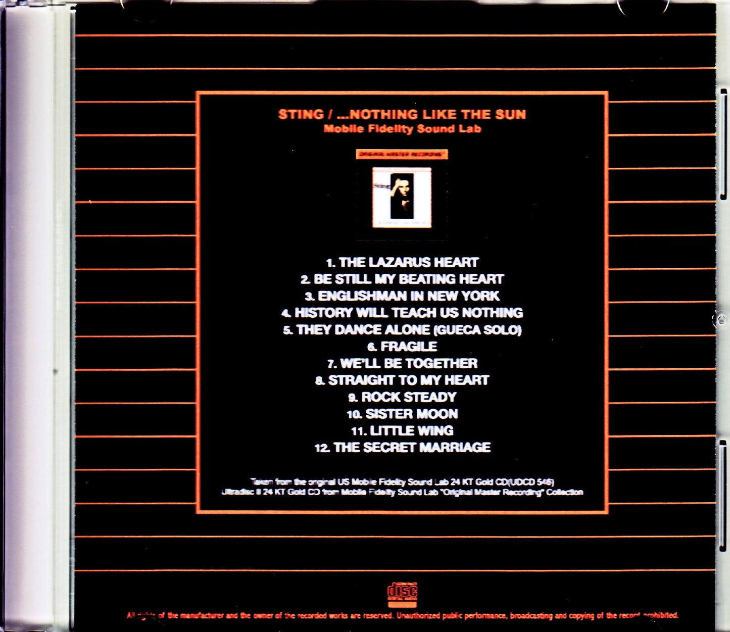 Sting/...Nothing Like the Sun Original US Mobile Sound Lab