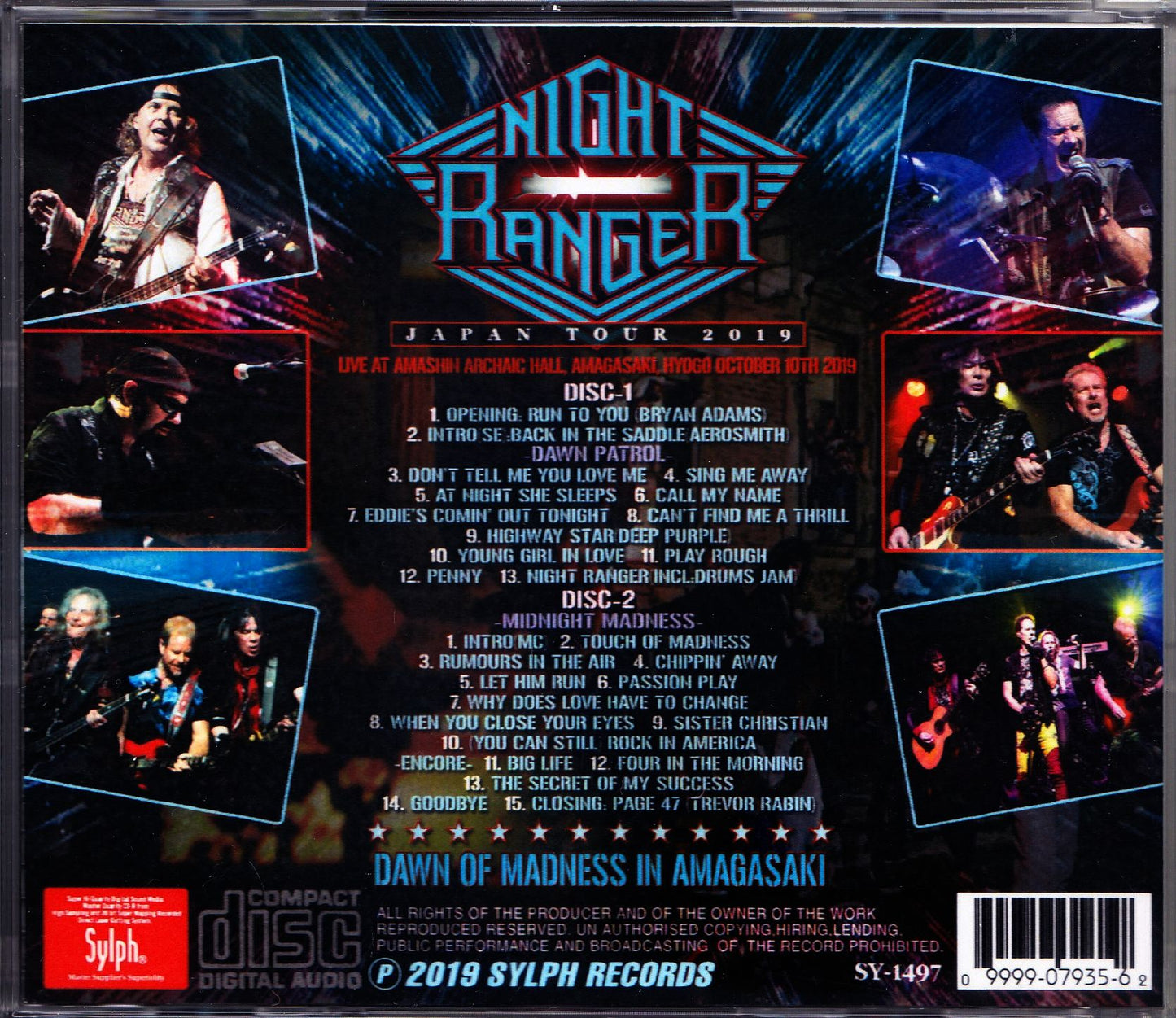 Night Ranger/Hyogo,Japan 2019