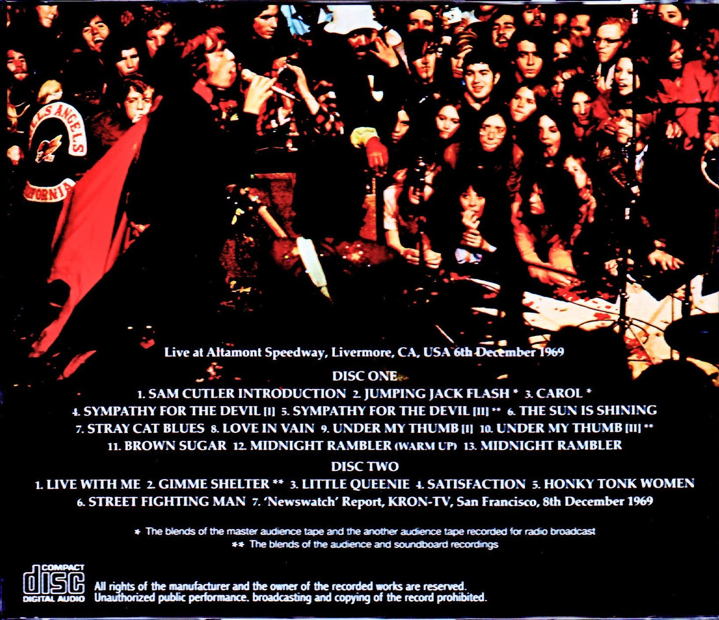Rolling Stones/CA,USA 12.6.1969 Upgrade