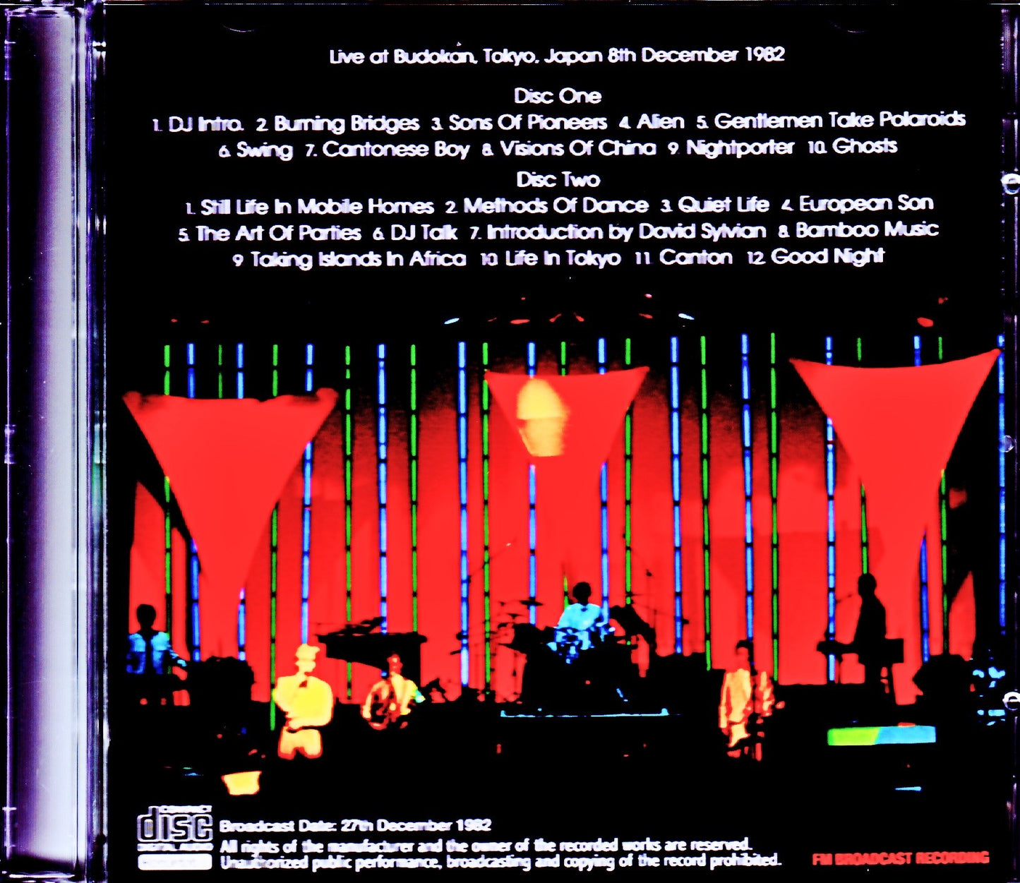Japan/Tokyo,Japan 12.8.1982 FM Broadcast Recording