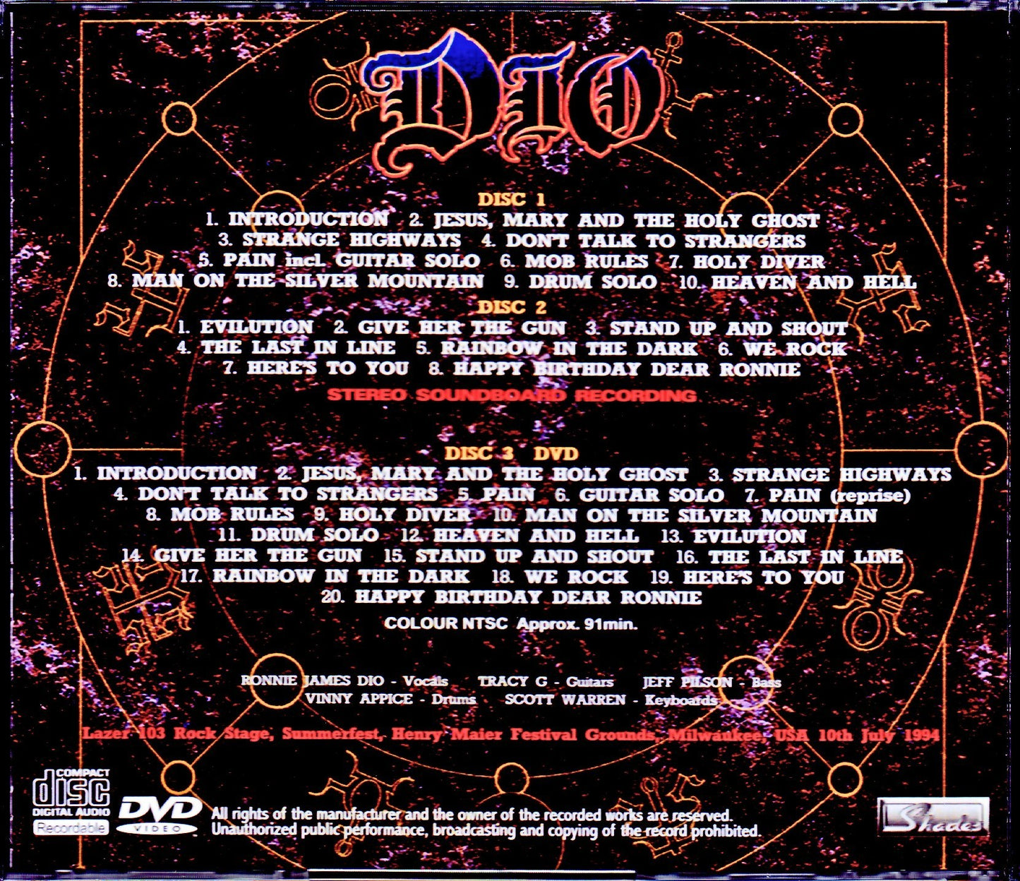 Dio/MW,USA 1994 S & V