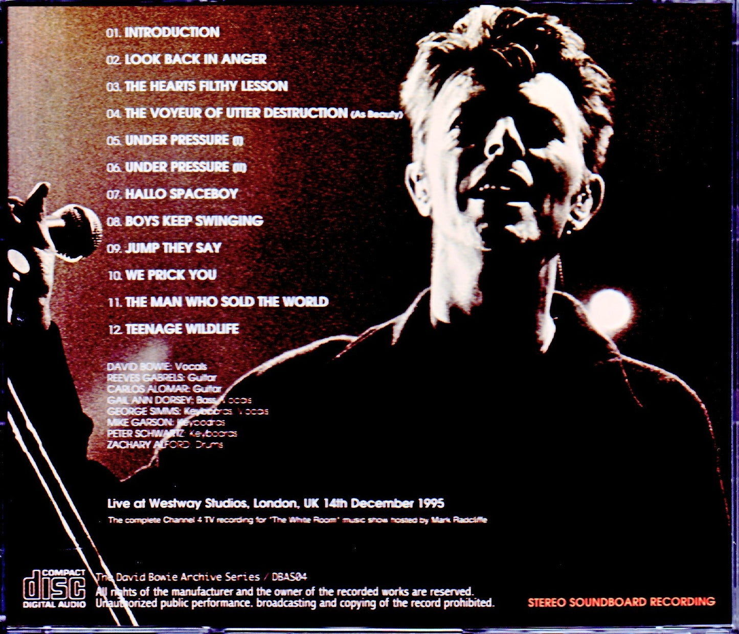 David Bowie/London,UK 1995 Complete Channel 4 Recording
