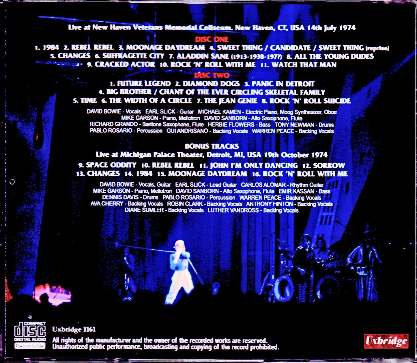 David Bowie/CT, USA 1974 & more