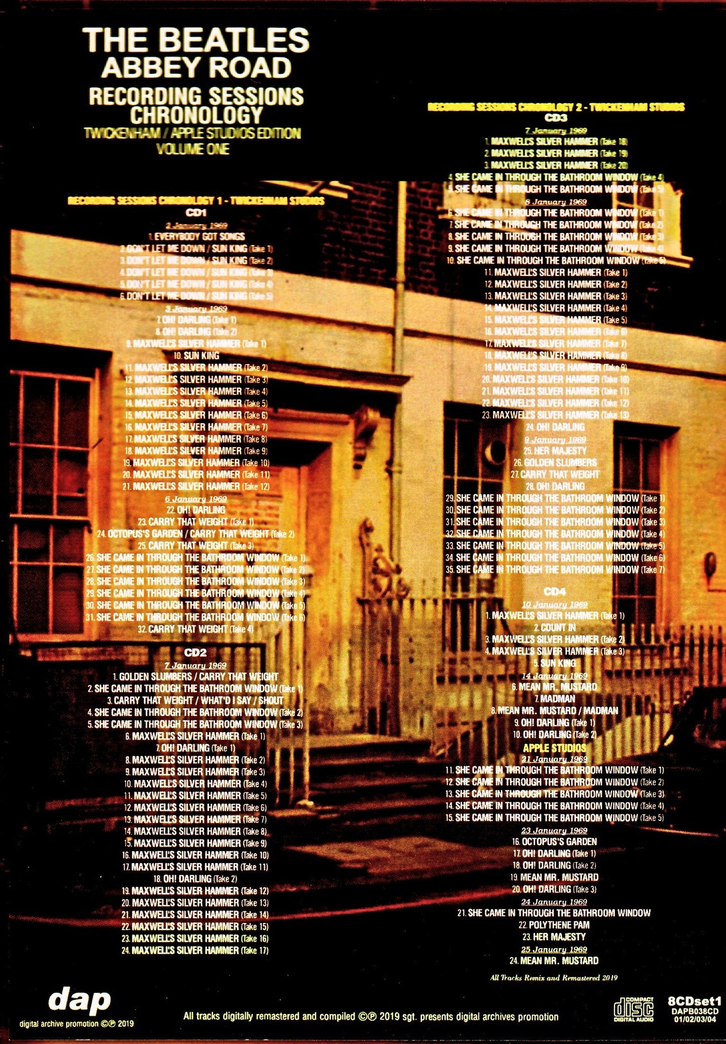 Beatles/Abbey Road Recording Sessions Chronology Vol.2-1