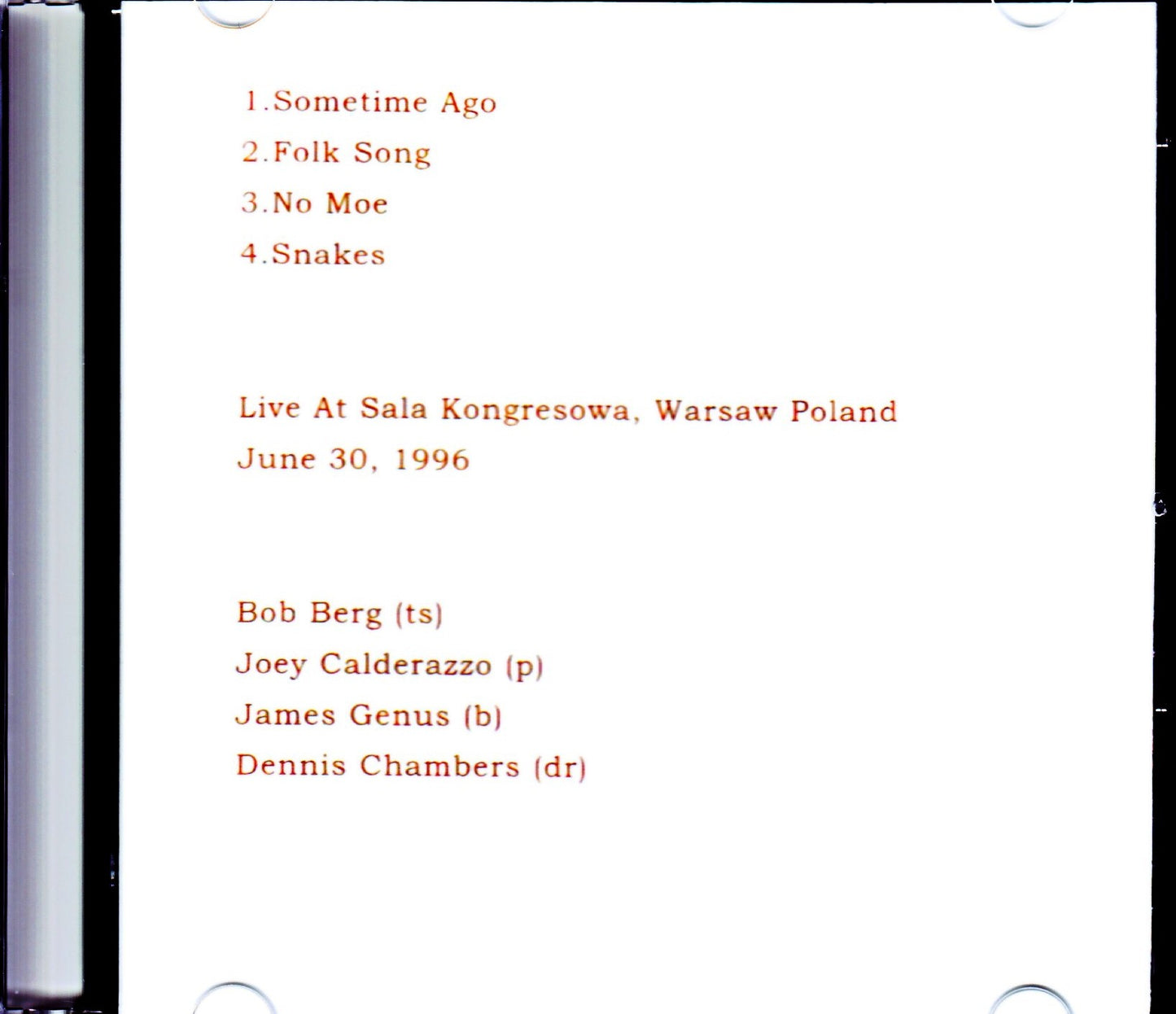 Bob Berg/Poland 1996