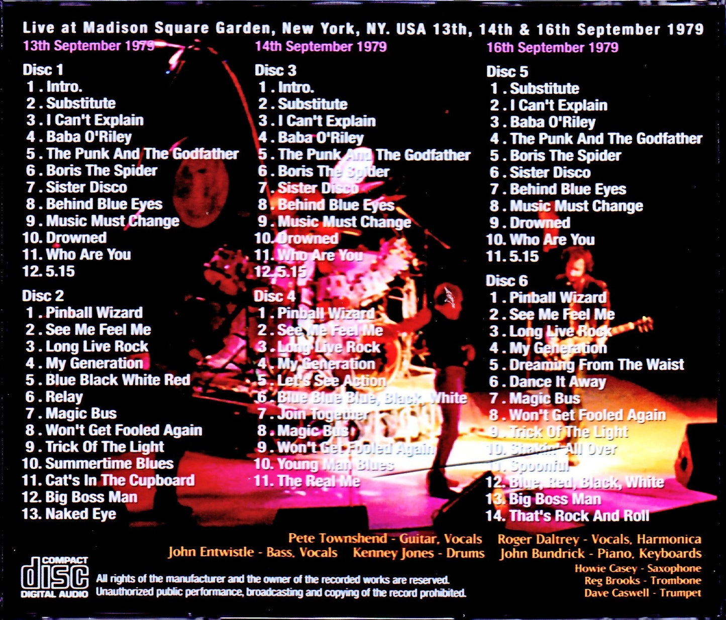 The Who/NY,USA 1979 3Days Complete