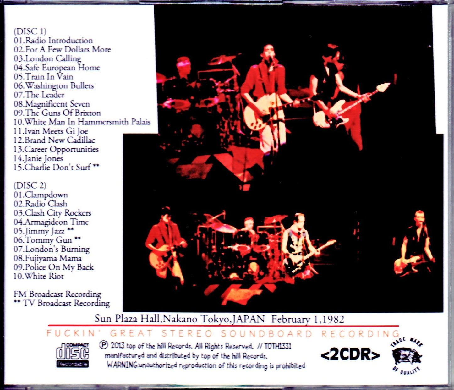 Clash/Tokyo,Japan 2.1.1982 Broadcast Ver.