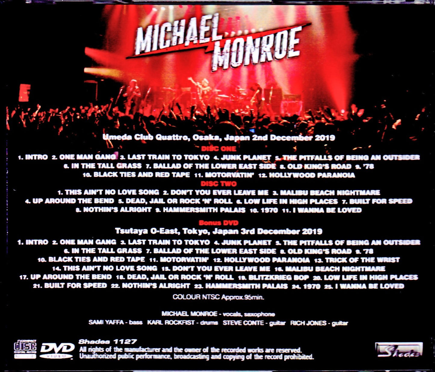 Michael Monroe/Osaka,Japan 2019 & more