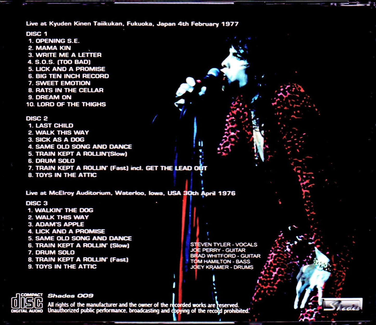 Aerosmith/Fukuoka,Japan 1977 & more